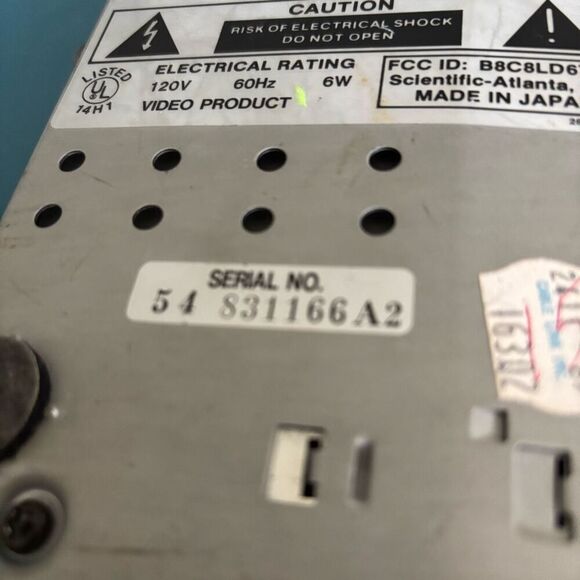 Scientific Atlanta Model 6783 Vintage Cable Box *Not Tested* - Picture 10 of 10